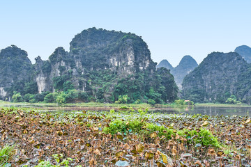 Mountains view in Ninh Binh, Vietnam