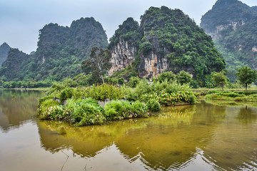 Mountains view in Ninh Binh, Vietnam
