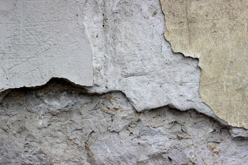 Facade wall bricks aged mortar surface texture close up