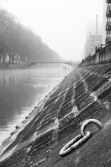 urban winter landscape - quays - Strasbourg