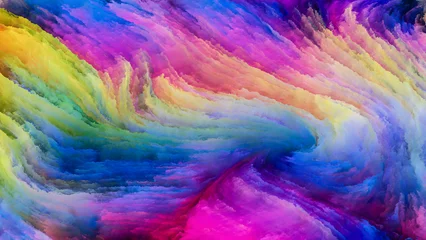 Foto op Plexiglas Mix van kleuren Kleurrijke verfillusie