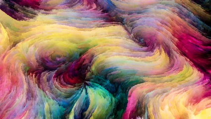 Deurstickers Mix van kleuren Kleurrijke Verf Achtergrond
