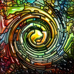Deurstickers Quickening of Spiral Color © agsandrew