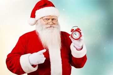 Portrait of Smiling Santa Claus on white background