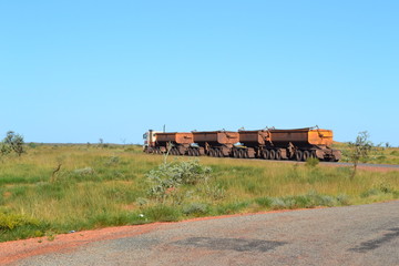Fototapeta premium Road Train in West Australien