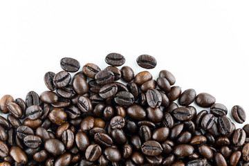 Coffee beans isolated on white background