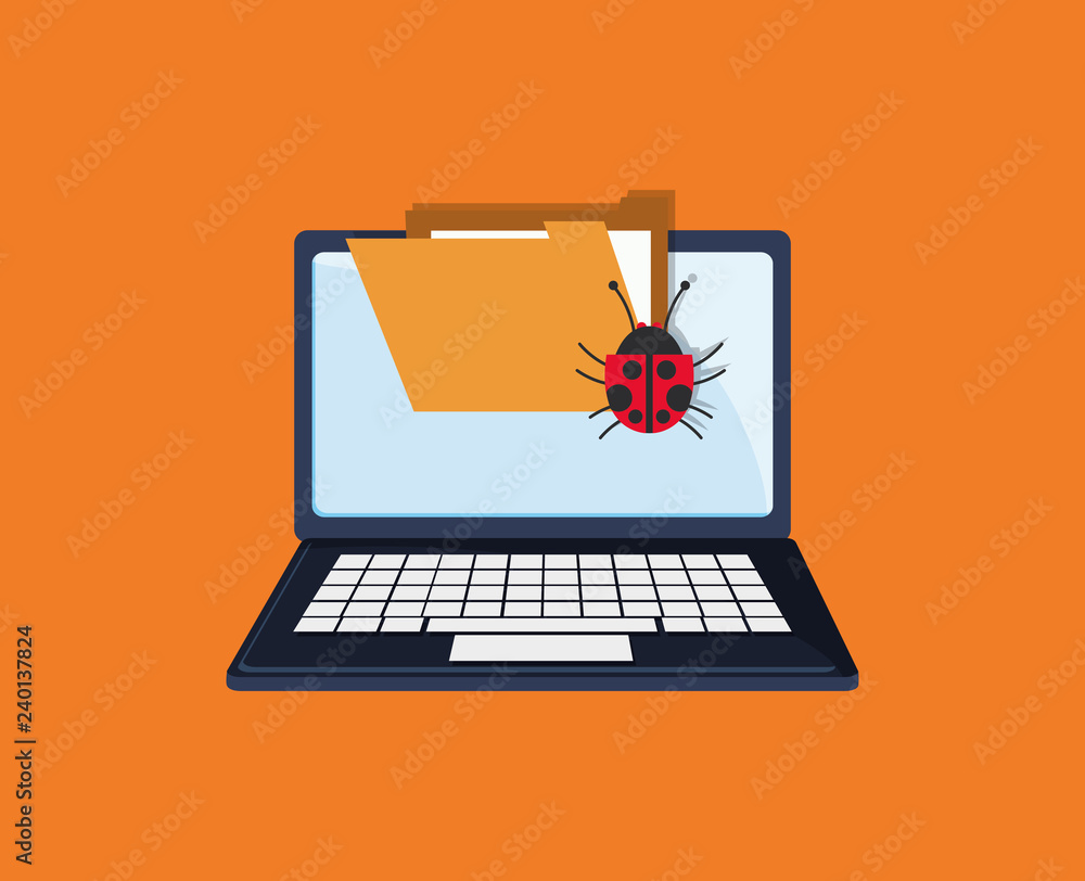 Poster internet security related icons image