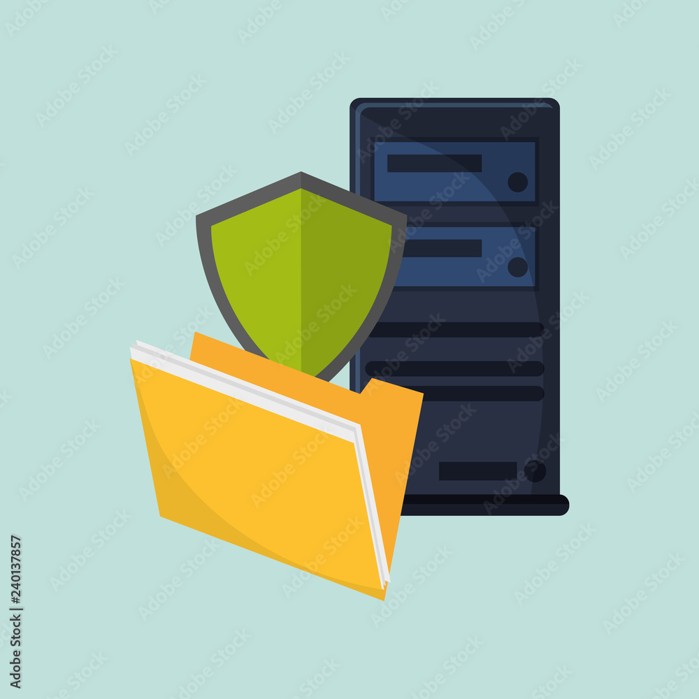 Poster internet security related icons image