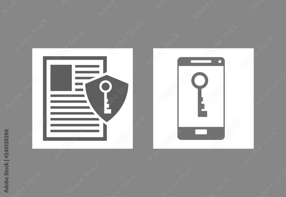 Poster internet security related icons image