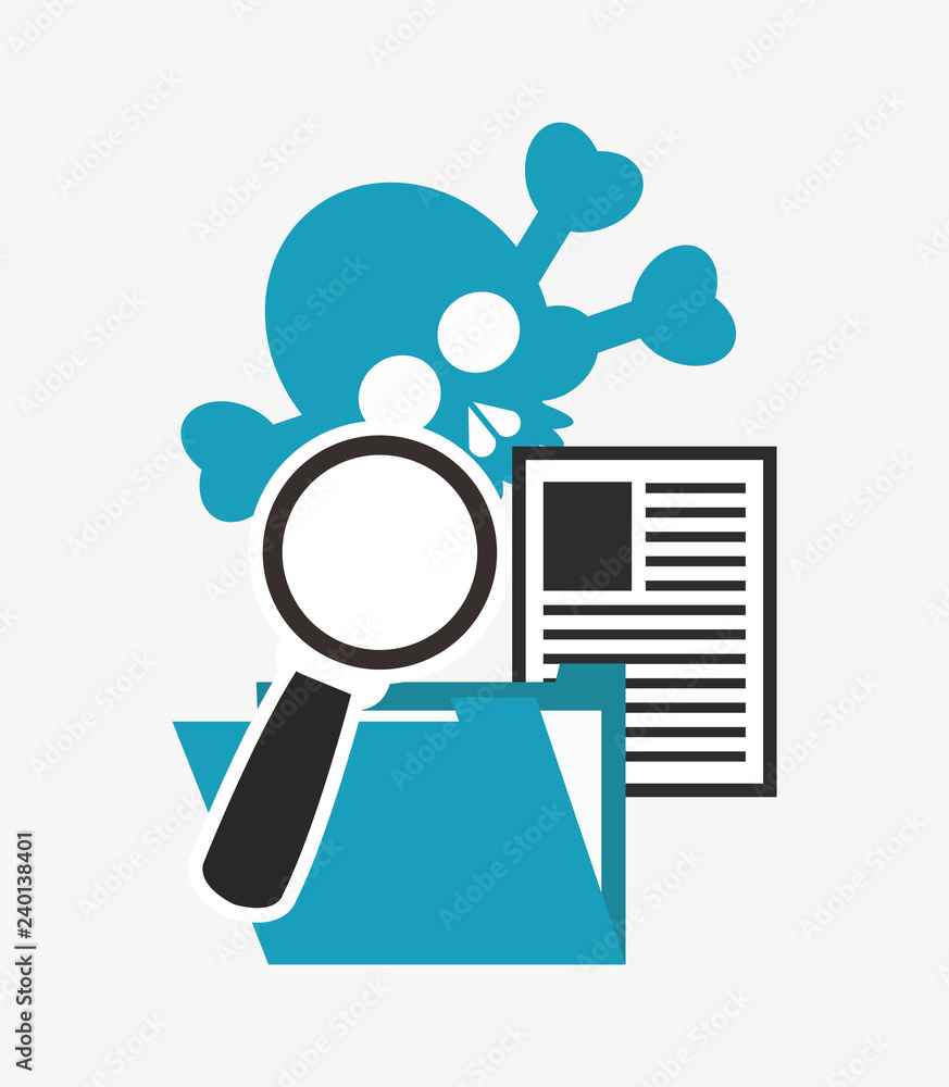 Poster internet security related icons image
