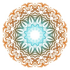 Mandala pattern. Traditional indian mandala. Orient tribal circle sign illustration. Vector illustration.