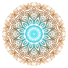 Sacred oriental mandala. color floral ornament. Abstract shapes in Asian style. Vector Illustratio