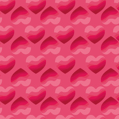 Fototapeta na wymiar Heart background. Vector seamless pattern. Romantic tiled pattern for wrapping paper and card.