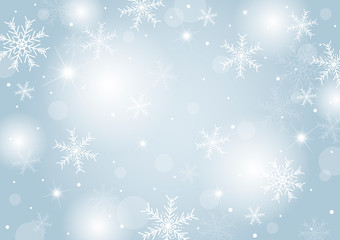 Fototapeta na wymiar Christmas background concept design of white snowflake and snow with copy space vector illustration