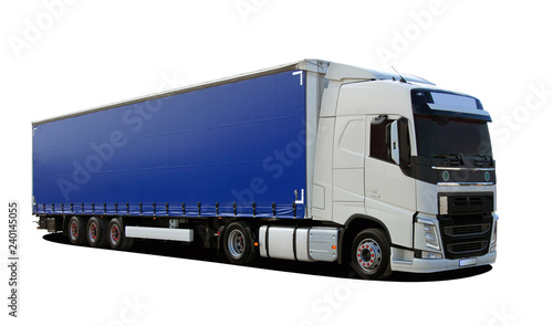 large truck with semi trailer