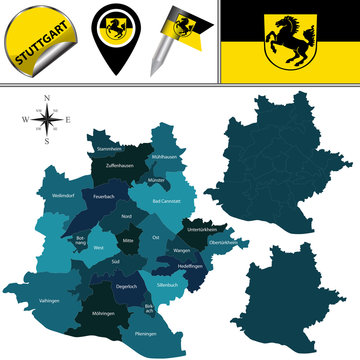 Map of Stuttgart, Germany