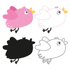 bird worksheet vector design