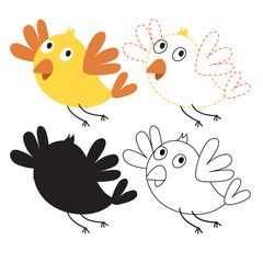 bird worksheet vector design