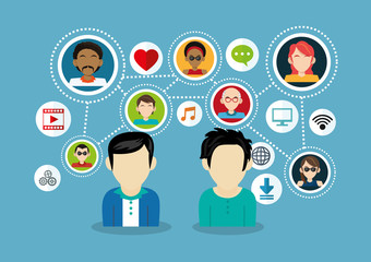 socia media related icons image 