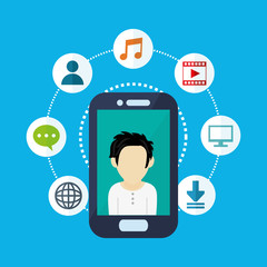 socia media related icons image 