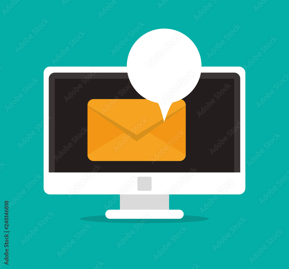 Poster digital messaging related icons image