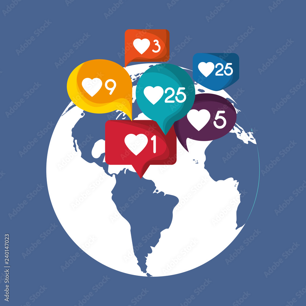 Poster notification icon in communication related image