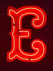neon sign on black background
