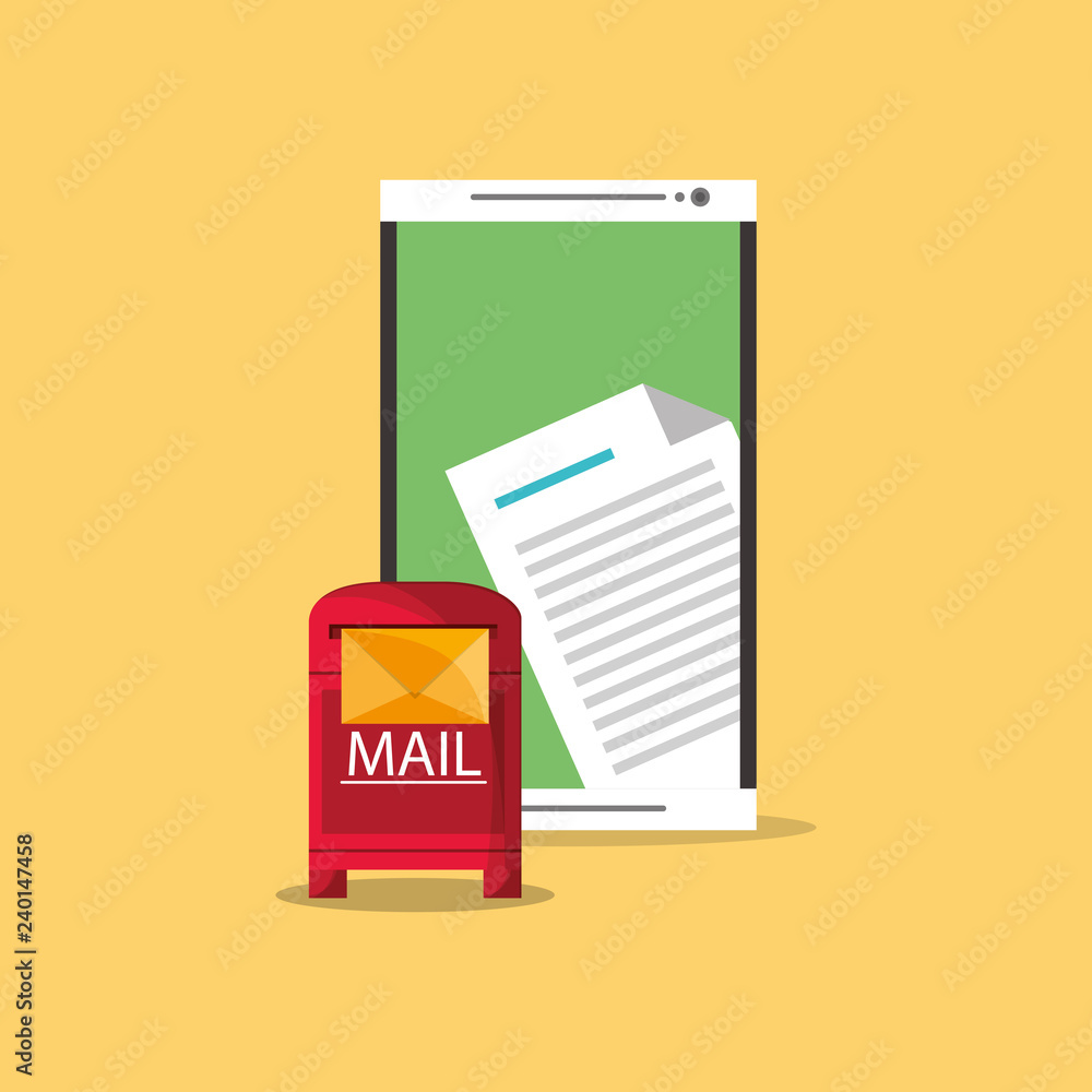 Poster digital messaging related icons image