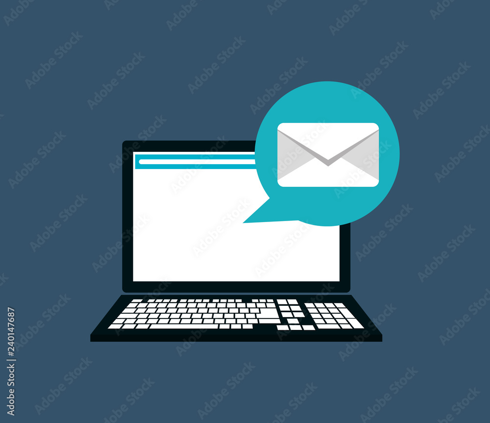Poster digital messaging related icons image