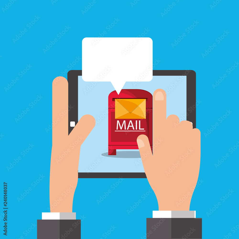 Poster digital messaging related icons image
