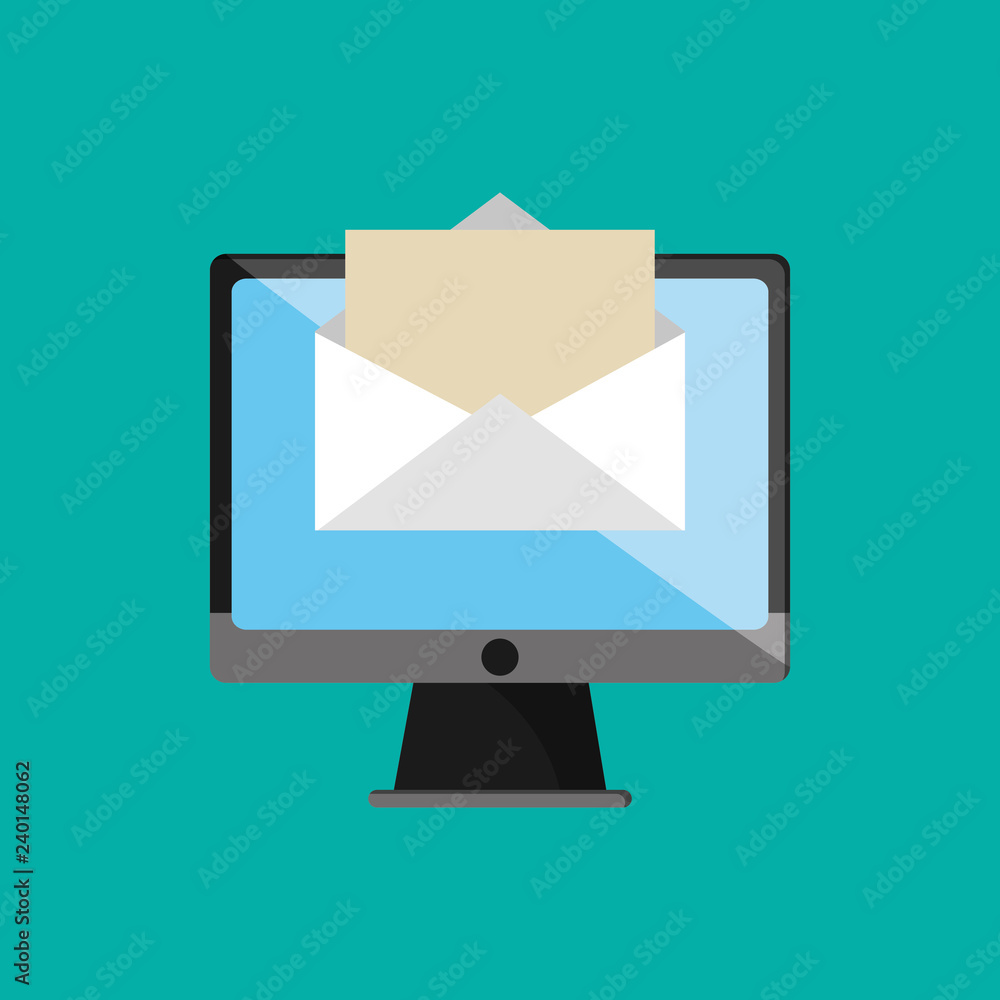 Poster digital messaging related icons image