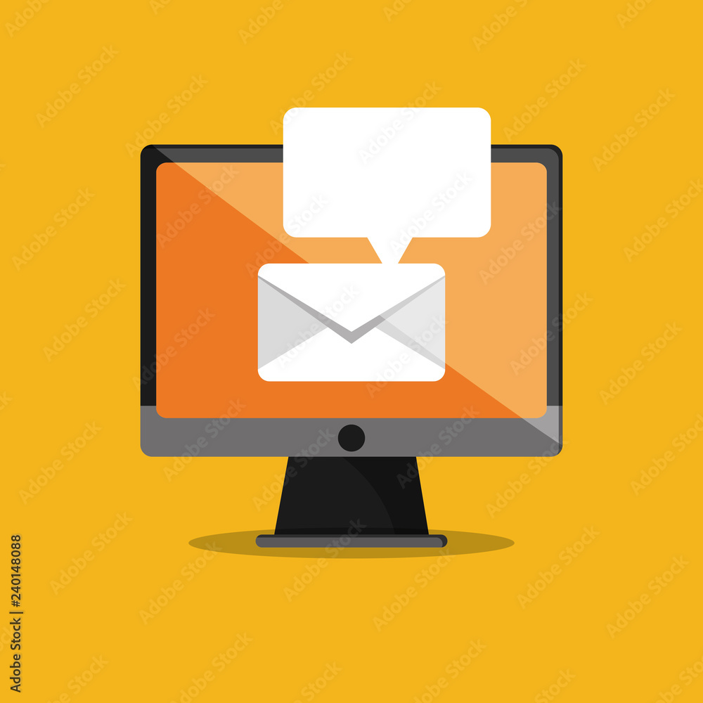 Poster digital messaging related icons image