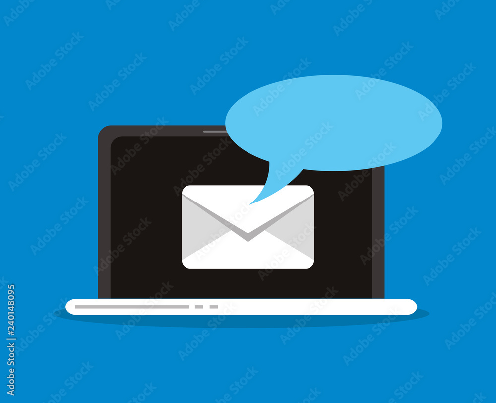 Poster digital messaging related icons image