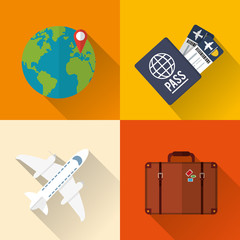 travel vacation or holidays related icons image 