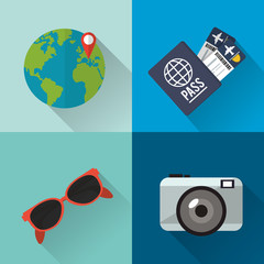 travel vacation or holidays related icons image 