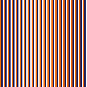 Orange And Navy Stripes Seamless Pattern - Orange, White, And Navy Blue Vertical Stripes Design