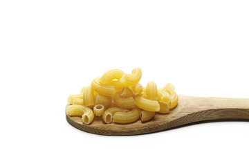 Macaroni pasta isolated on white background