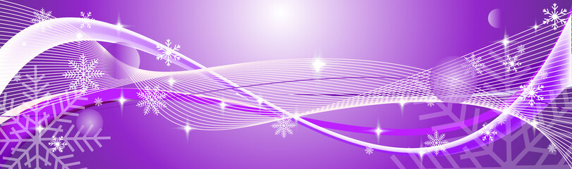Purple  vector background of lines and snowflakes. A cap for the site with a place for text. ESP10.
