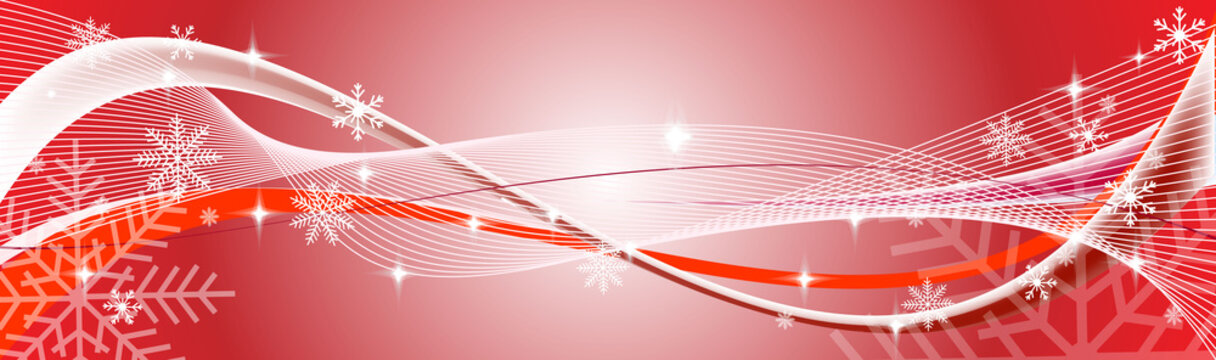 Red beautiful vector background with snowflakes stars.  Cap for the site.  ESP10