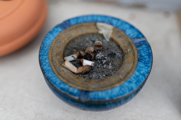 old dirty ashtray