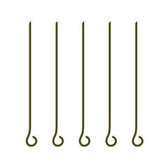 Skewers set icon