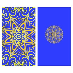 Ethnic Mandala ornament. Templates with mandalas. Vector illustration for congratulation or invitation. The front and rear side