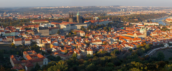 Prague - The panorama of the Town  from Petrin.