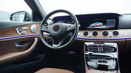 The luxury modern car Interior. Shallow dof.