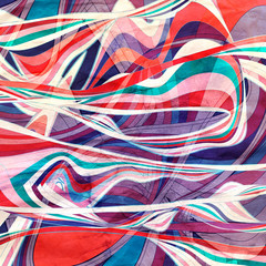 Abstract bright unusual pattern with wavy elements