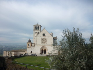 Fototapeta premium Assisi Basilica in winter