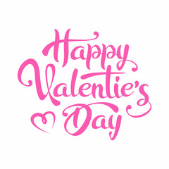 Obraz premium Happy Valentine's Day Lettering Text. isolated on white background