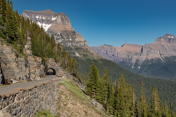 Beautiful view of Glacier National Park belong Going to the sun road