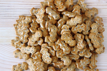 Sweet cookies with poppy seeds