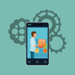 person with workforce related icons image